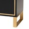 Baxton Studio Giolla Contemporary Glam and Luxe Black Finished Wood and Gold Metal 2Drawer Nightstand 221-12456-ZORO - alternate 3